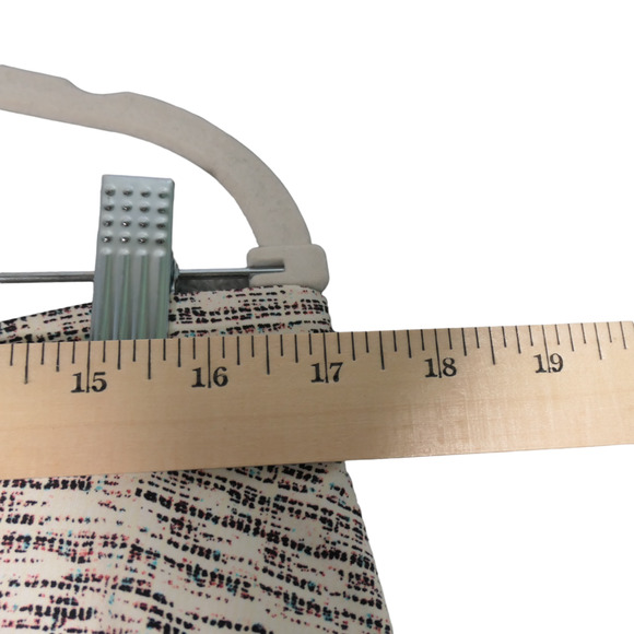 Cynthia Rowley Mini Skirt Womens XL Ivory Multi Knit Stretchy Pull On Artsy Boho - Picture 7 of 11